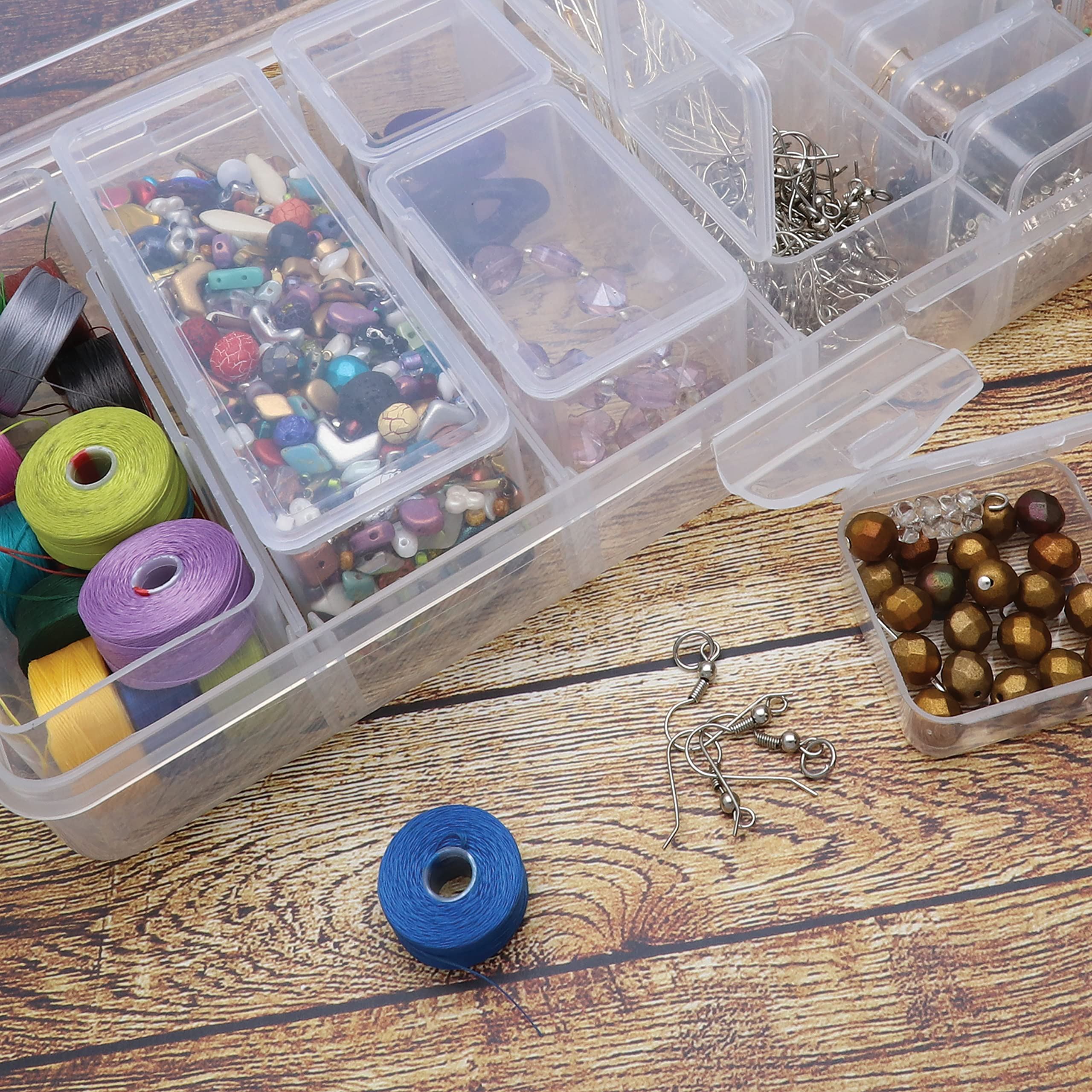 The Beadsmith Keeper Flips Storage OrganizerPersonality CaseMulti-Size Flip Top Boxes & OrganizerTranslucent PlasticStore Beads, Pearls, Crystals